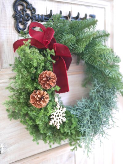 生花クリスマスリース
