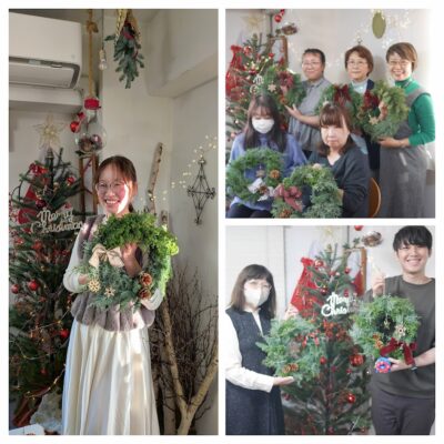 Xmasリース作り
